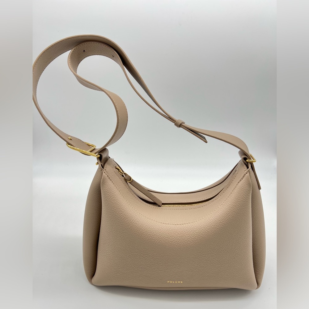 Polene Umi Crossbody Bag in Clay Textured Leather